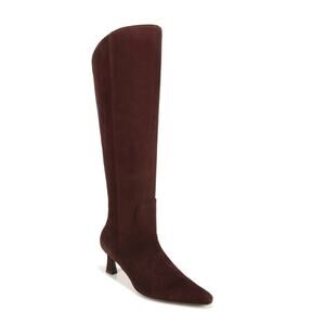 Naturalizer Deesha Tall Knee High Heeled Brown Suede Mahogany Boot 8.5